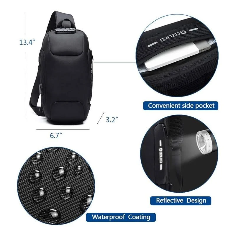 Combo Hombre Moderno: Bandolera Antirrobo + Barbeador Retro Buda
