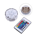 Lampara Subacuática + Control Luces De Colores