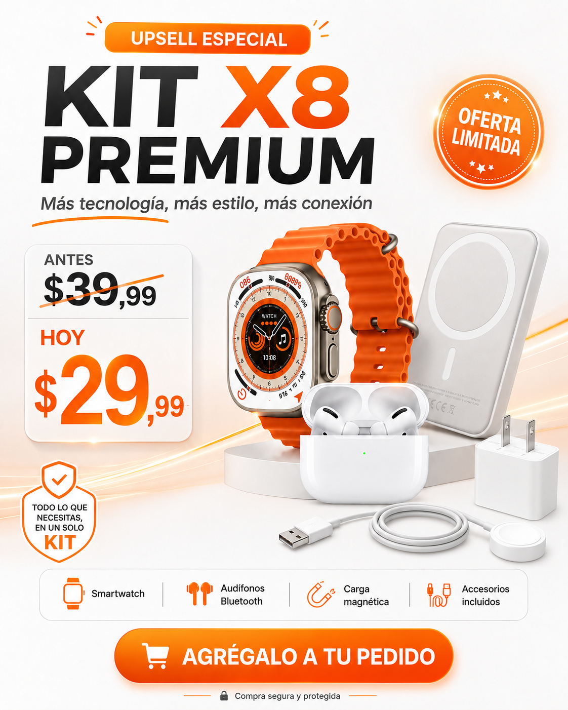 [PROMO] SET COMPLETO SMARTWATCH X8