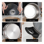 SET DE OLLAS ACERO INOXIDABLE - 12 PIEZAS