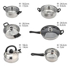 SET DE OLLAS ACERO INOXIDABLE - 12 PIEZAS